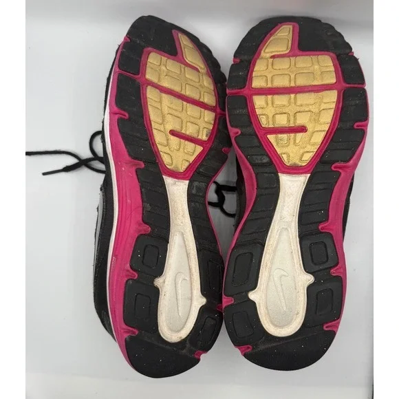 Nike Dual Fusion Run Women 11 Black Sneakers Athleisure Activewear Streetwear - Picture 10 of 11